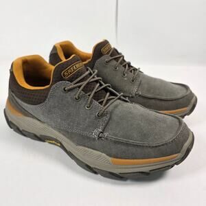 Skechers Men's Size 9 Relaxed Fit Respected Loleto Brown Canvas Shoes 204329